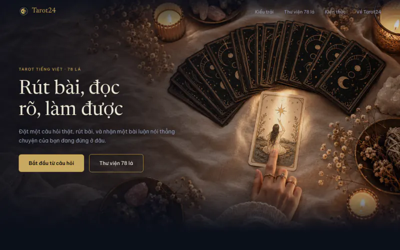 Trang chủ Tarot24 trên máy tính